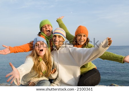 stock photo : youth having fun