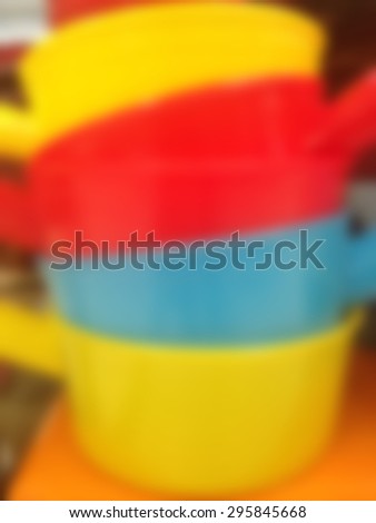 blur image of plastic color pattern
