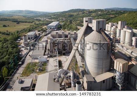 view from the tower of the cement plant/cement plant/