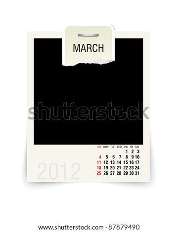 march calendar with blank