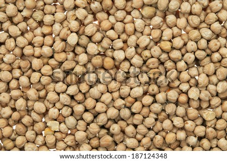 White Background isolated food chickpea