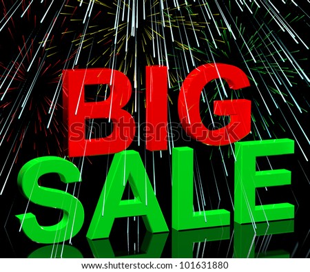 Big Sale Word And Fireworks Shows Promotion Discount And Reductions