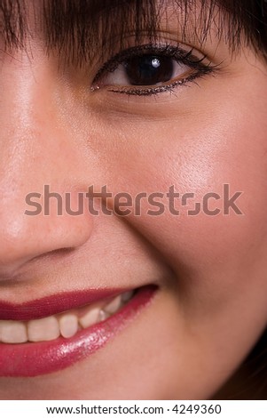 Close-up of a pretty girl's face