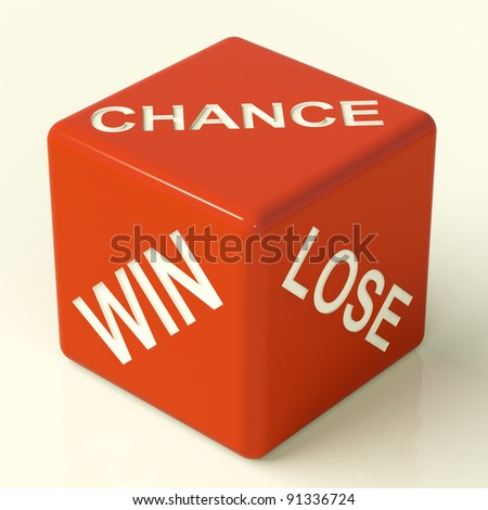 Chance Win Lose Red Dice Showing Luck And Opportunity