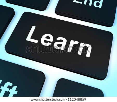 Learn Computer Key Shows Learning And Studying