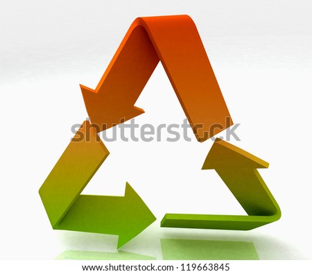 Multicoloured Recycle Symbol Showing Recycling And Eco Friendly