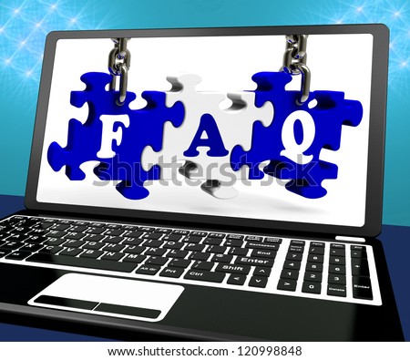 FAQ Puzzle On Laptop Shows Website Assistance And Support
