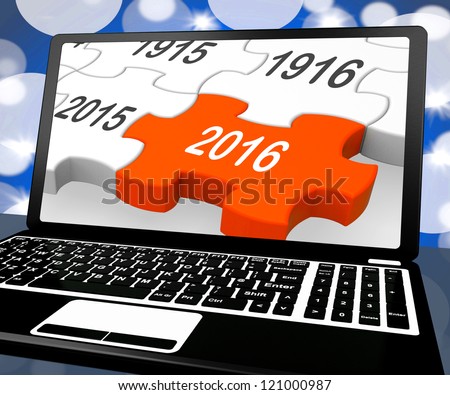 2016 On Laptop Shows Future Technology And Electronic Devices