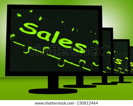 Sales On Monitors Shows Promotions And Deals