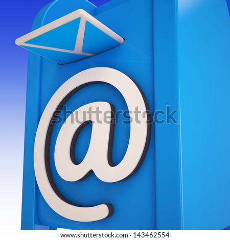 Email On Email box Showing Delivered Mails Or Inbox Messages