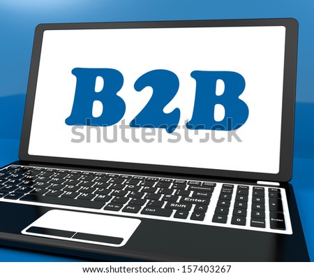 B2b On Laptop Showing Trading And Commerce Online