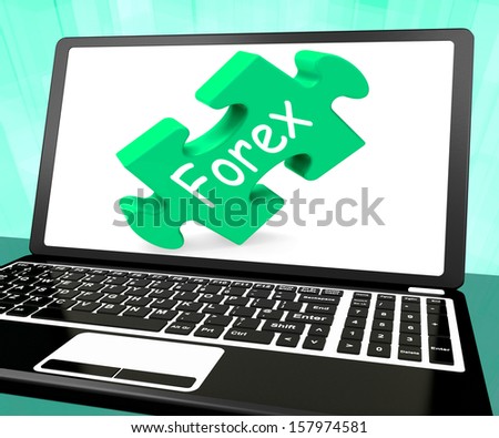 Forex Laptop Showing Internet Foreign Exchange Or Currency Trading