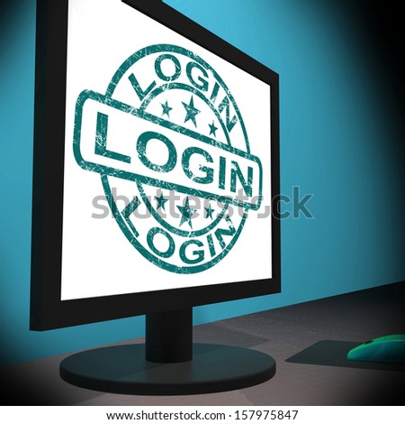 Login Screen Showing Web Internet Log In Security