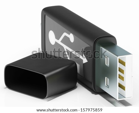 Usb Removable Stick Showing Portable Storage Or Memory