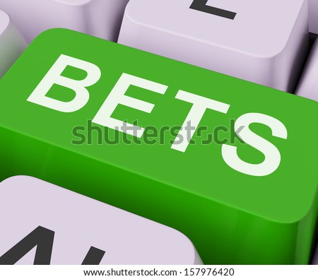 Bets Key Showing Online Or Internet Gambling