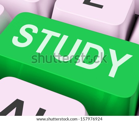 Study Key Showing Online Learning Or Education