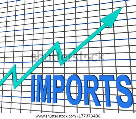 Imports Graph Chart Showing Increase Purchase Abroad