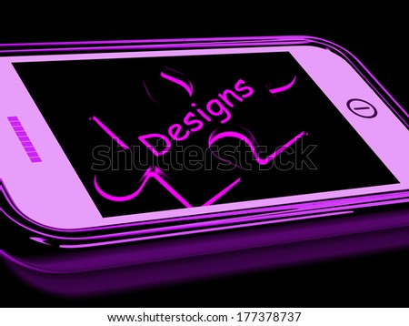 Designs Smartphone Showing Design And Layout On Internet