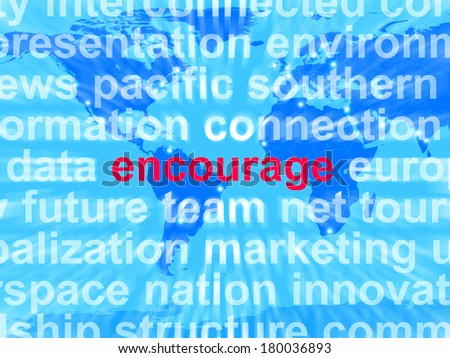 Encourage Word Cloud Showing Promote Boost Encouraged