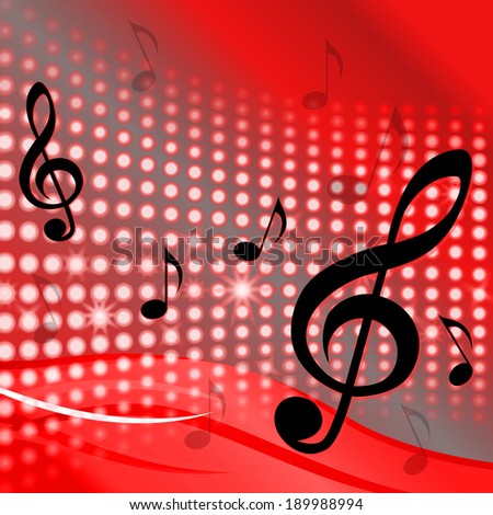Treble Clef Background Showing Music Notes And Composer Tone