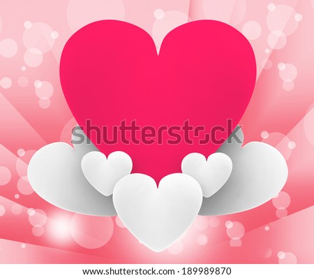 Heart On Heart Clouds Showing Romantic Dream Or Peaceful Relationship