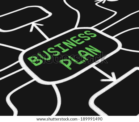 Business Plan Diagram Meaning Goals And Strategies For Company