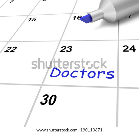 Doctors Calendar Meaning Medical Checkup And Health Advice