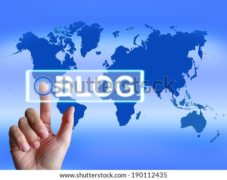 Blog Map Showing International or Worldwide Blogging