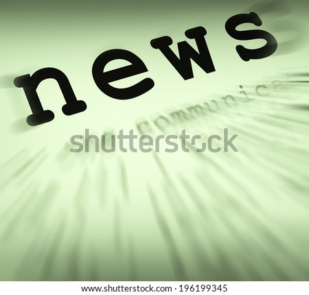 News Definition Displaying Breaking News Headlines Or Journalism