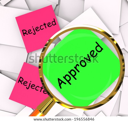 Approved Rejected Papers Showing Passed Or Denied