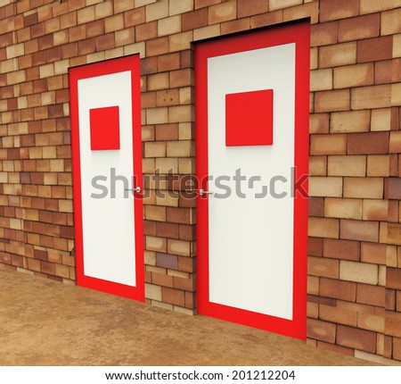 Doors Choice Showing Doorways Choosing And Decision
