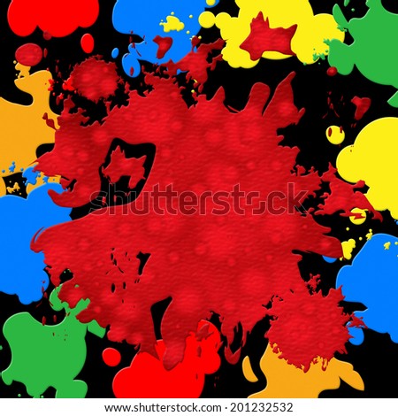 Background Color Showing Paint Colors And Splashed