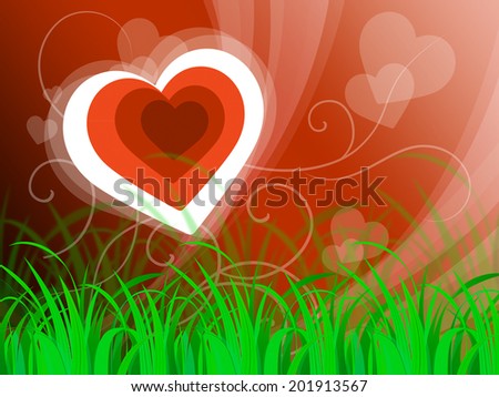 Hearts Background Meaning Beautiful Landscape Or Loving Nature