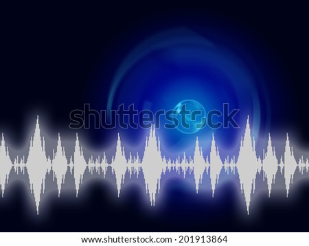 Sound Wave Background Showing Sound Equalizer Or Frequency
