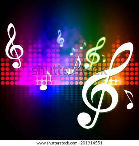 Treble Clef Background Meaning Music Frequency Display