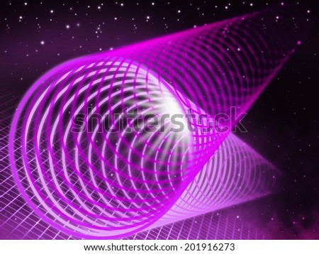 Purple Coil Background Showing Pipe Light And Night Sky