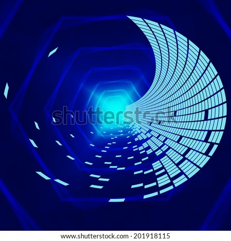 Blue Hexagons Background Meaning Matter Waves And Void