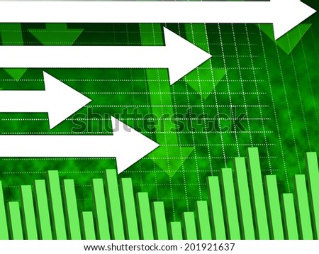 Green Arrows Background Showing Direction Towards Right