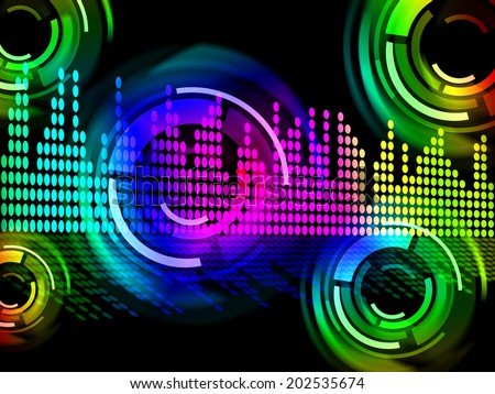 Digital Music Beats Background Meaning Electronic Music Or Sound Frequency