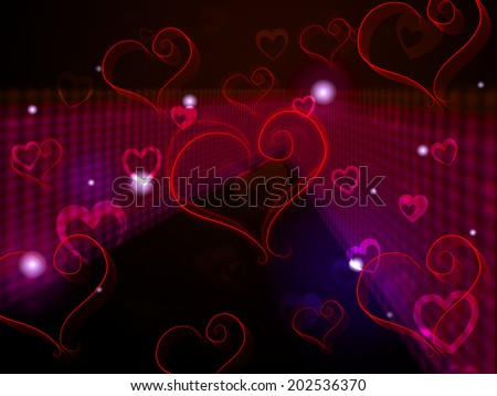 Hearts Background Showing Love Affection And Adoring
