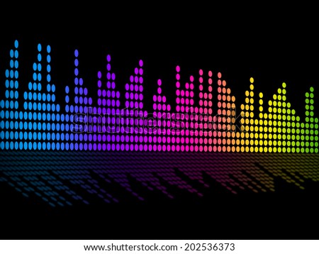 Digital Music Beats Background Showing Music Soundtrack Or Sound Pulse