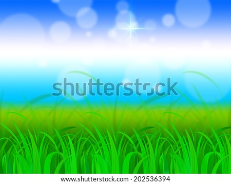 Horizon Background Showing Fresh And Natural Scenery