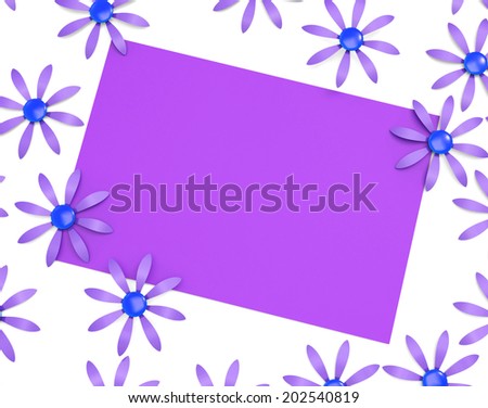Gift Card Representing Text Space And Petal