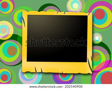 Photo Frames Showing Photograph Colors And Ring
