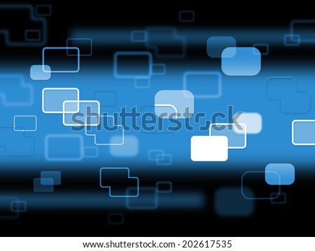 Blue Background Indicating High Tech And Design