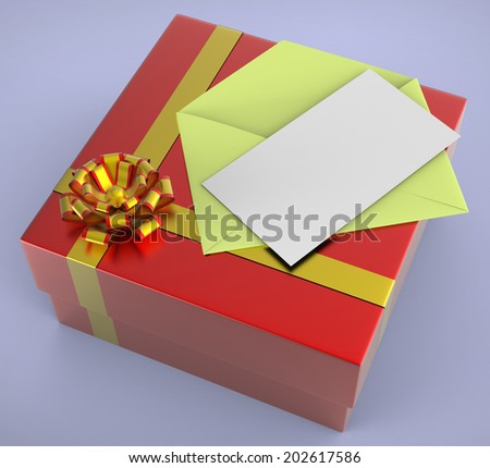 Gift Tag Showing Text Space And Gift-Card