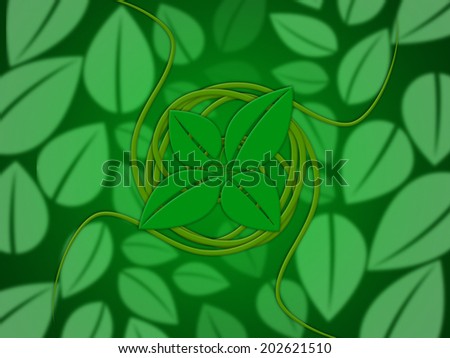 Leaves Background Indicating Florist Foliage And Leafy