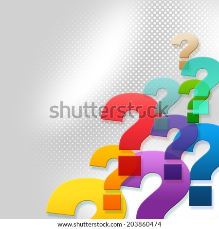 Question Marks Showing Frequently Asked Questions And Blank Space