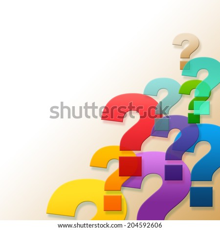 Question Marks Indicating Frequently Asked Questions And Blank Space