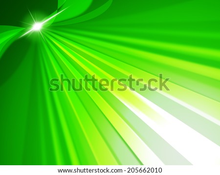 Rays Green Representing Light Burst And Radiance